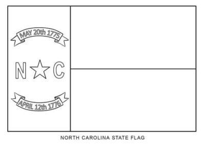 North Carolina state flag outline, United States of America